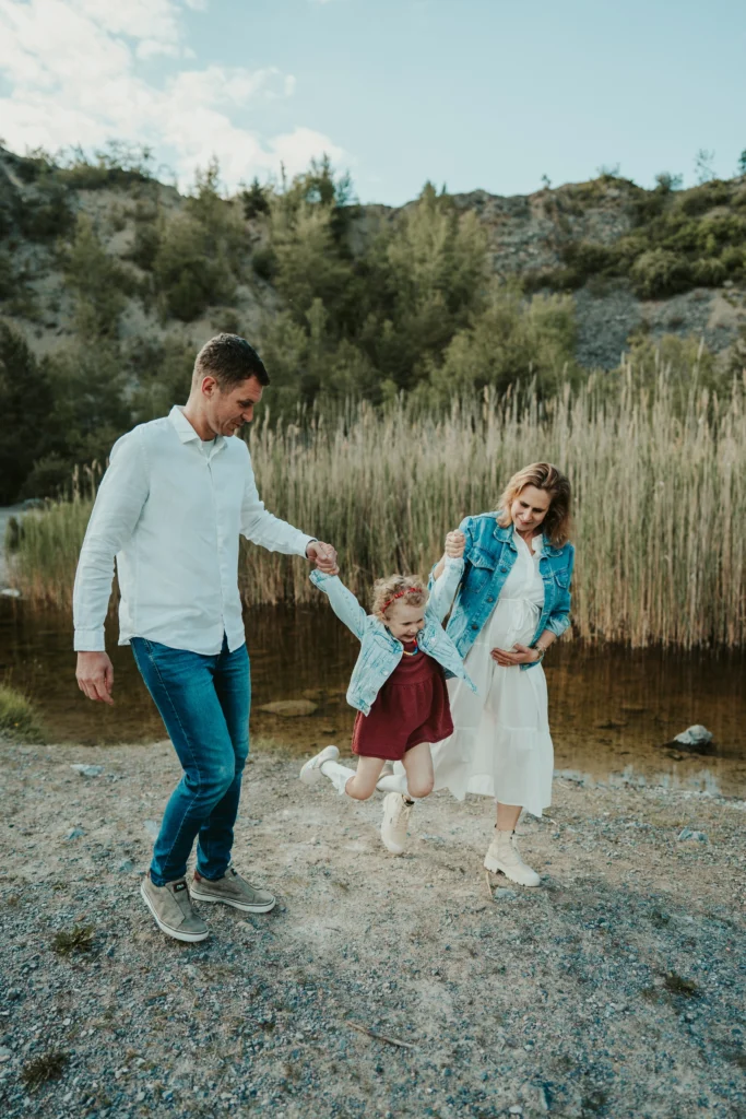 Rodinná fotografie rodiče s dítětem Opava